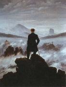Caspar David Friedrich wanderer above the sea of fog oil painting artist